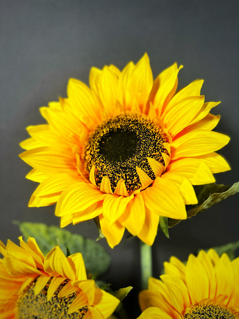 41 Inch Extra Large Artificial Sunflower Long Stems Bulk for Tall Vases - 10 Pcs Silk Flowers
