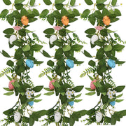 6.5 Ft Artificial Easter Garland with Eggs, Bulk Decorative Spring Wreath