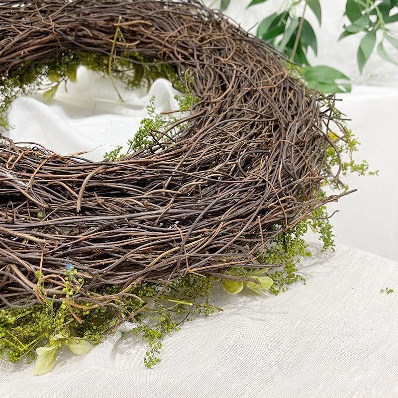 14 Inch Easter Egg Rattan Wreath Handmade Spring Decoration Bulk Quantity