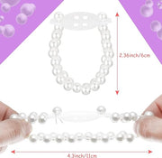 10 Pcs Elastic Pearl Wrist Bracelets Bands for DIY Wedding Corsage Flowers Accessories Bulk