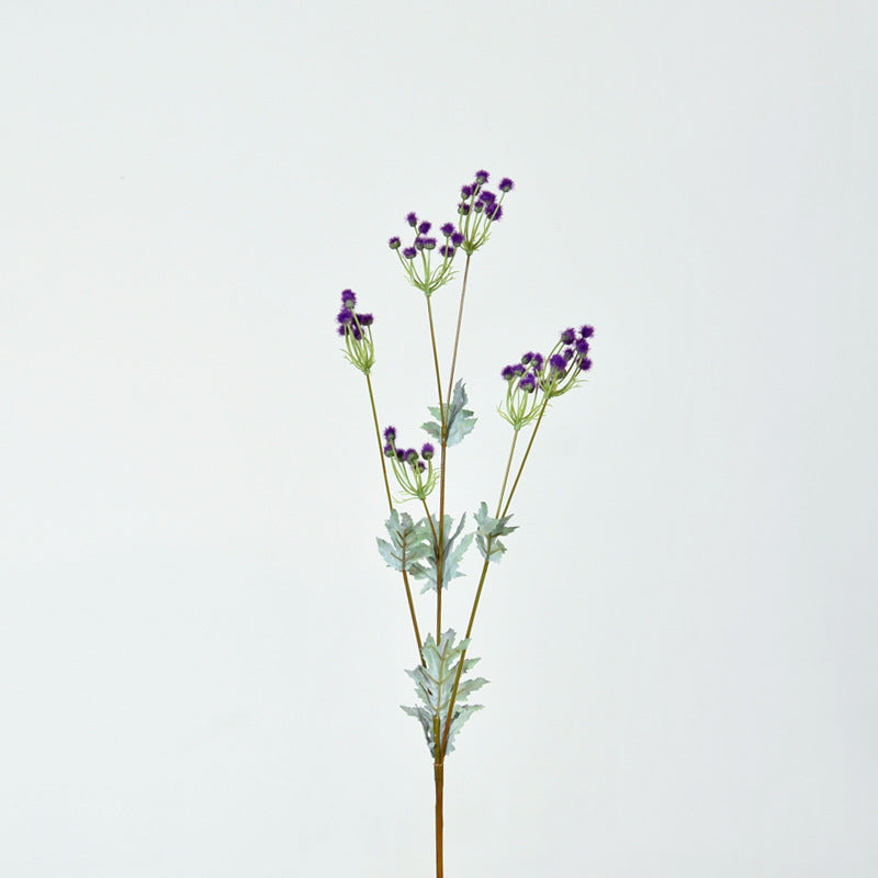28 Inch Emilia Sonchifolia Spray Branches, 10 Pcs Purple Artificial Flowers, Faux Silk