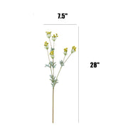 28 Inch Emilia Sonchifolia Spray Branches, 10 Pcs Purple Artificial Flowers, Faux Silk