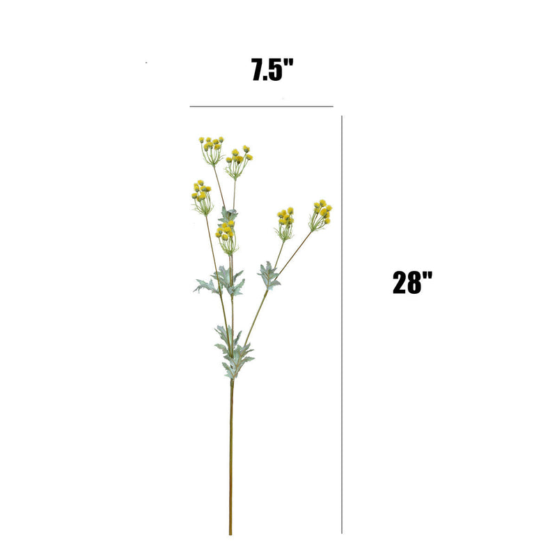 28 Inch Emilia Sonchifolia Spray Branches, 10 Pcs Purple Artificial Flowers, Faux Silk