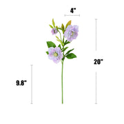 20 Inch Artificial Eranthis Silk Flowers - 10 Stems Bulk Eranthis Stems