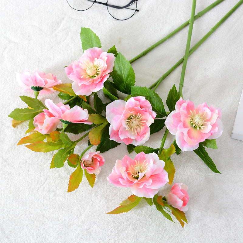 20 Inch Artificial Eranthis Silk Flowers - 10 Stems Bulk Eranthis Stems