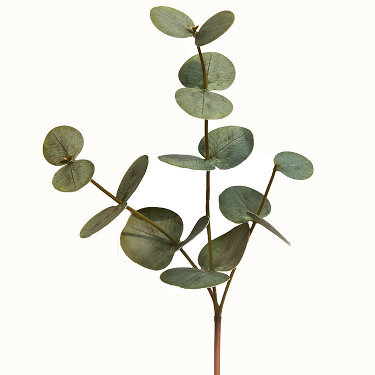 19 Inch Artificial Eucalyptus Stems 10 Pcs Bulk Silk Leaves Green Foliage Plants
