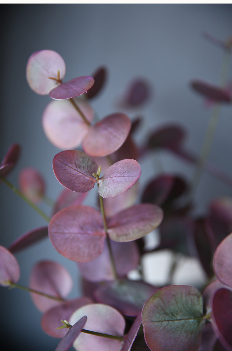 19 Inch Artificial Eucalyptus Stems 10 Pcs Bulk Silk Leaves Green Foliage Plants
