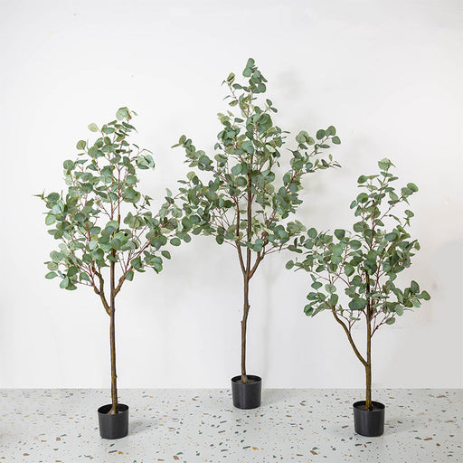 Artificial Eucalyptus Tree Plant Decor in Pot 24 Inch Indoor Outdoor Bulk Wholesale