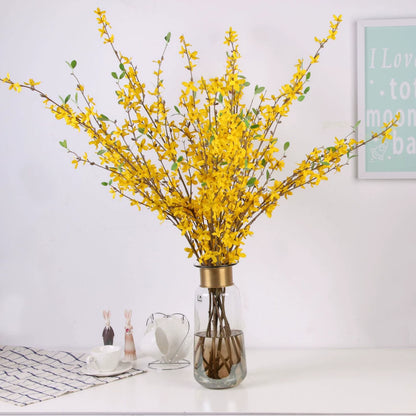 Event Artificial Forsythia Branches, 40.6" Faux Yellow Spring Blossoms for Venue Styling