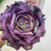 40 Pcs Teal Silk Tea Rose Artificial Flowers Long Stems 1970s Retro Theme Bulk Wholesale