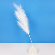 3 Pcs Extra Large 43 Inch Faux Golden Pampas Grass Silver Boho Artificial Flowers