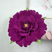 31 Inch Extra Large Giant Artificial Peony Stems Bulk - 10 Pcs Silk Flower Stems for Hotel Lobby Decor
