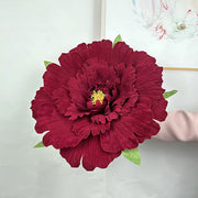 31 Inch Extra Large Giant Artificial Peony Stems Bulk - 10 Pcs Silk Flower Stems for Hotel Lobby Decor