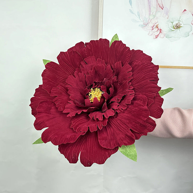 31 Inch Extra Large Giant Artificial Peony Stems Bulk - 10 Pcs Silk Flower Stems for Hotel Lobby Decor