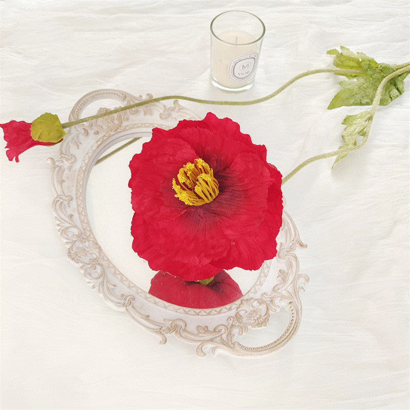 41 Inch Extra Large Artificial Silk Poppy Flowers, Long Stems, Bulk Wholesale for Tall Vases