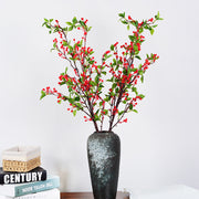 35 Inch Extra Long Artificial Holy Berries Branches with Leaves, Bulk Christmas Floral Stems