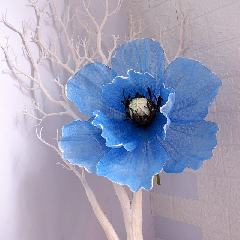 Extra Large Artificial Poppy Flower Heads Bulk Quantity for Photo Props