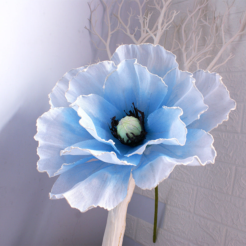 Extra Large Artificial Poppy Flower Heads Bulk Quantity for Photo Props
