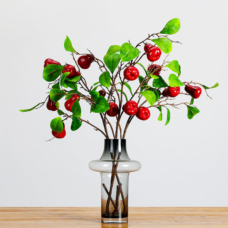 37 Inch Extra Tall Artificial Wax Apple Fruit Stems Bulk for Floor Vase Decor