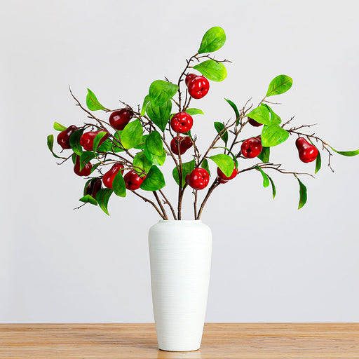 37 Inch Extra Tall Artificial Wax Apple Fruit Stems Bulk for Floor Vase Decor