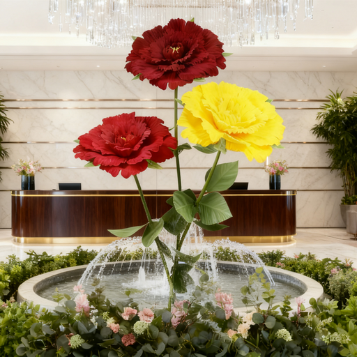 31 Inch Extra Large Giant Artificial Peony Stems Bulk - 10 Pcs Silk Flower Stems for Hotel Lobby Decor