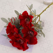 20 Inch Artificial Faux Poppy Bush 1 Stem Silk Flower for Home Decor