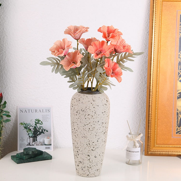 20 Inch Artificial Faux Poppy Bush 1 Stem Silk Flower for Home Decor