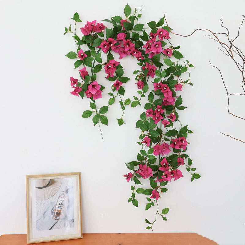 59 Inch Artificial Bougainvillea Hanging Vines UV Resistant Outdoor Decor Bulk Quantity