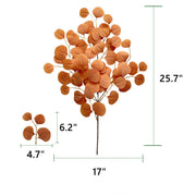 6 Pcs 25 Inch Artificial Eucalyptus Stems with Leaves for Floral Arrangements Fall Decorations