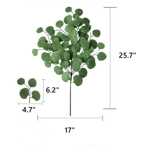 6 Pcs 25 Inch Artificial Eucalyptus Stems with Leaves for Floral Arrangements Fall Decorations