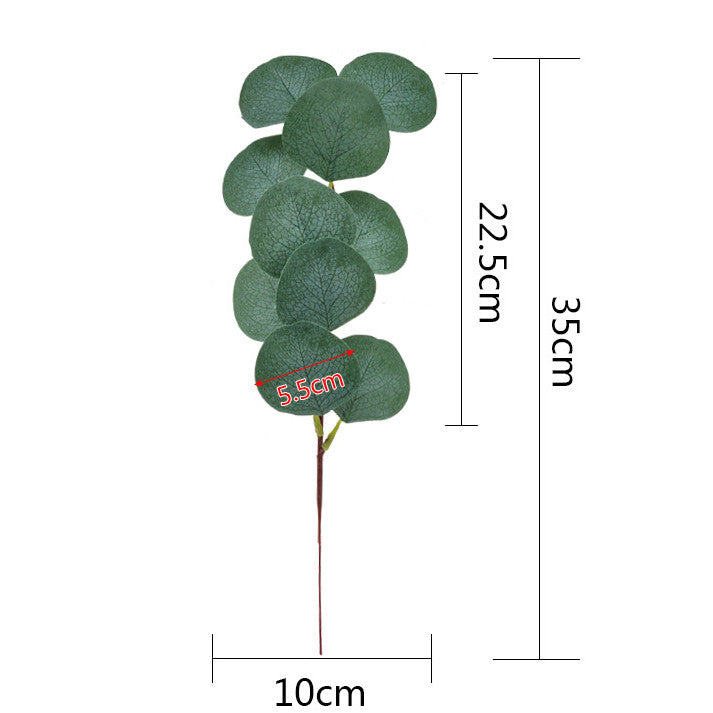 10 Pcs Artificial Eucalyptus Leaves Stems 13.7 Inch Bulk Silk Plant Green
