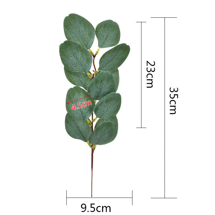 10 Pcs Artificial Eucalyptus Leaves Stems 13.7 Inch Bulk Silk Plant Green