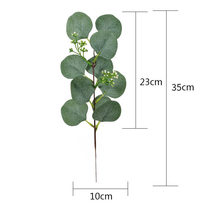 10 Pcs Artificial Eucalyptus Leaves Stems 13.7 Inch Bulk Silk Plant Green