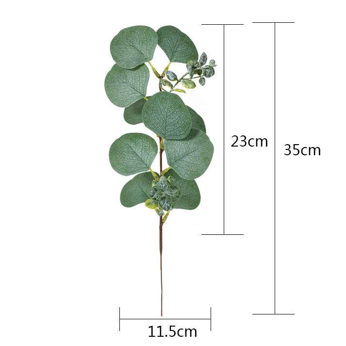 10 Pcs Artificial Eucalyptus Leaves Stems 13.7 Inch Bulk Silk Plant Green