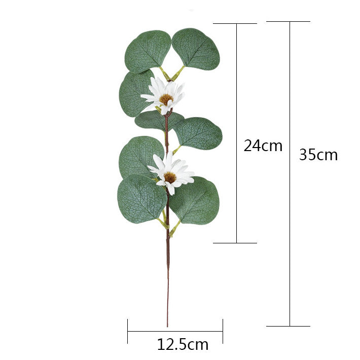 10 Pcs Artificial Eucalyptus Leaves Stems 13.7 Inch Bulk Silk Plant Green