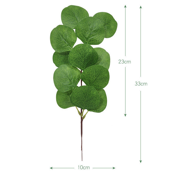10 Pcs Artificial Eucalyptus Leaves Stems 13.7 Inch Bulk Silk Plant Green