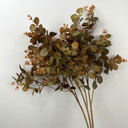 27.5 Inch Artificial Silk Eucalyptus Leaves Branches 10 Pcs Bulk Floral Arrangement