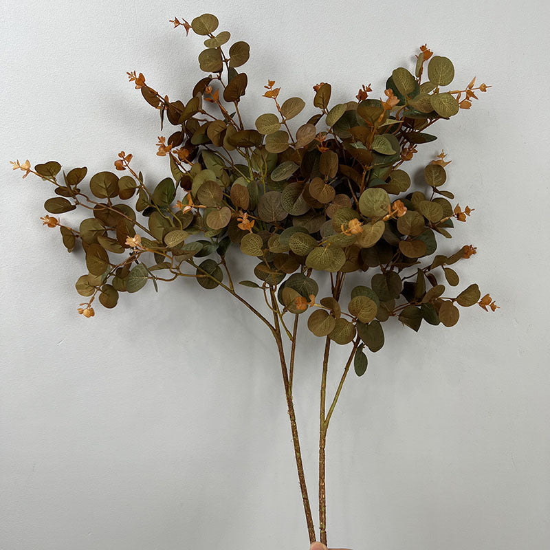 27.5 Inch Artificial Silk Eucalyptus Leaves Branches 10 Pcs Bulk Floral Arrangement