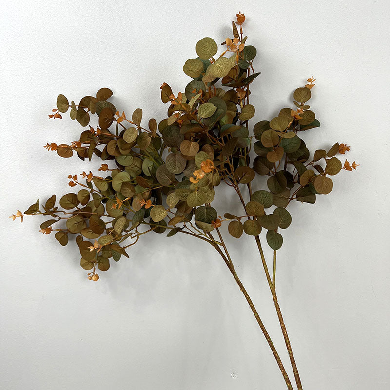 27.5 Inch Artificial Silk Eucalyptus Leaves Branches 10 Pcs Bulk Floral Arrangement