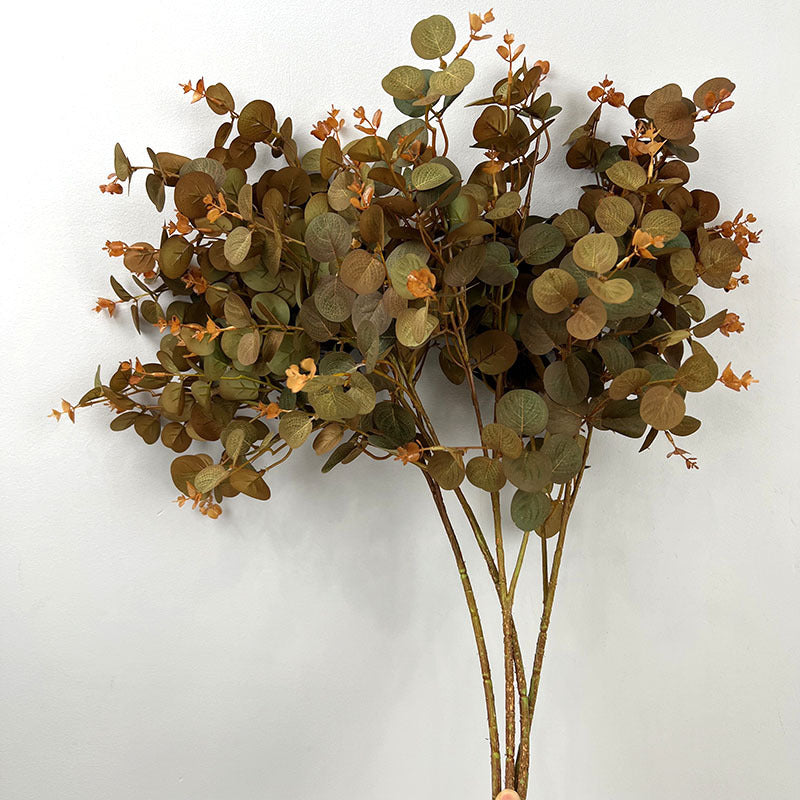 27.5 Inch Artificial Silk Eucalyptus Leaves Branches 10 Pcs Bulk Floral Arrangement