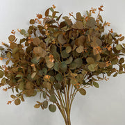 27.5 Inch Artificial Silk Eucalyptus Leaves Branches 10 Pcs Bulk Floral Arrangement