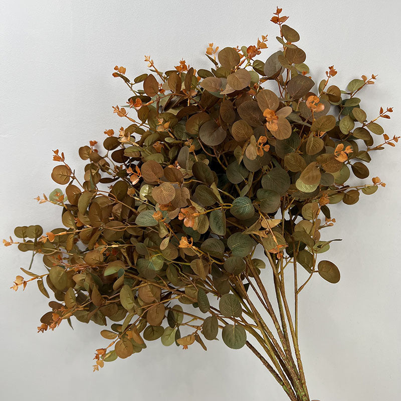 27.5 Inch Artificial Silk Eucalyptus Leaves Branches 10 Pcs Bulk Floral Arrangement