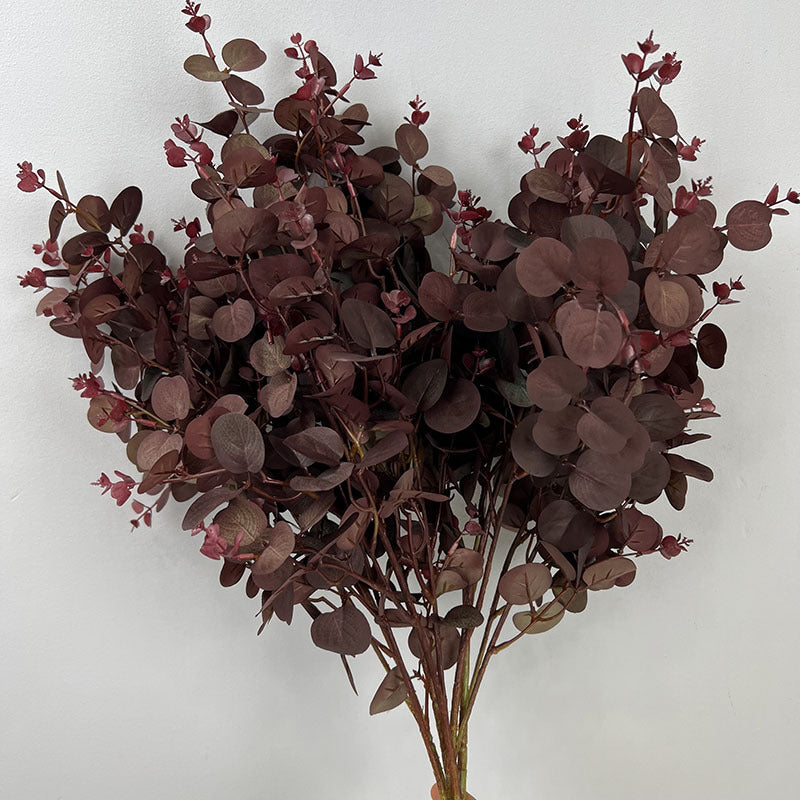 27.5 Inch Artificial Silk Eucalyptus Leaves Branches 10 Pcs Bulk Floral Arrangement