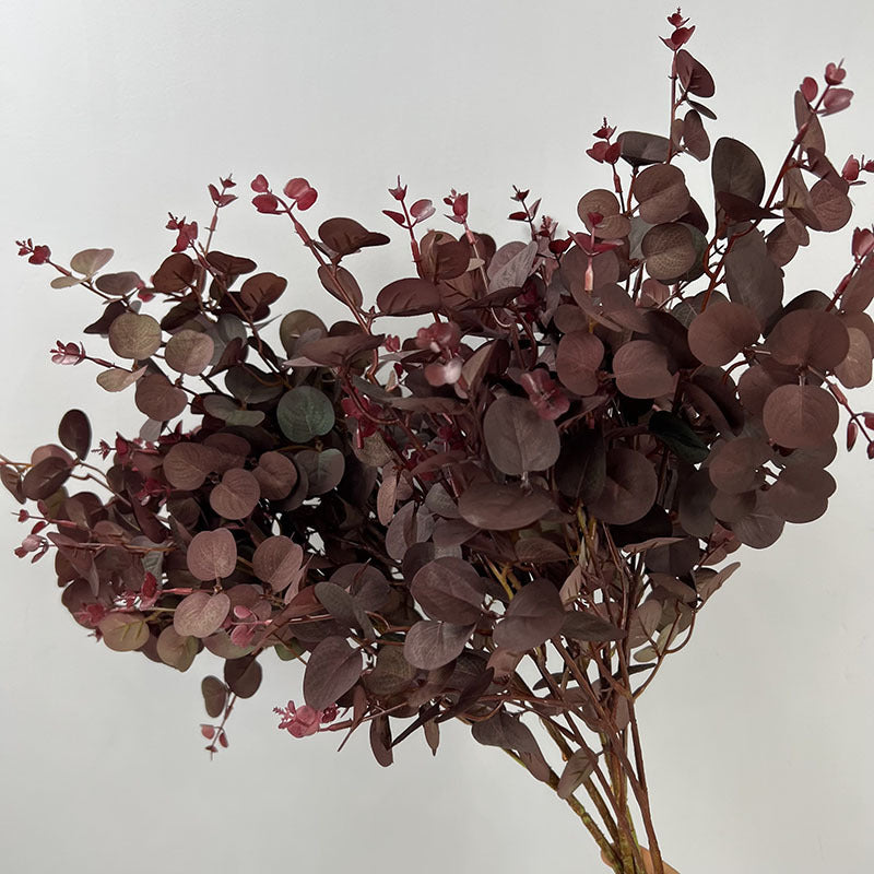 27.5 Inch Artificial Silk Eucalyptus Leaves Branches 10 Pcs Bulk Floral Arrangement