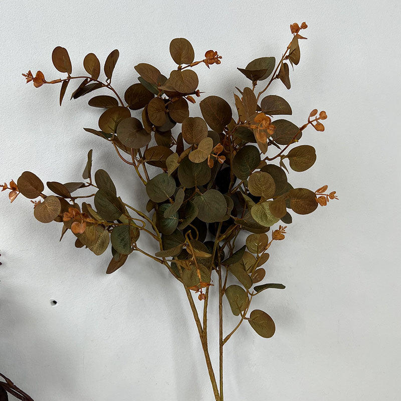 27.5 Inch Artificial Silk Eucalyptus Leaves Branches 10 Pcs Bulk Floral Arrangement