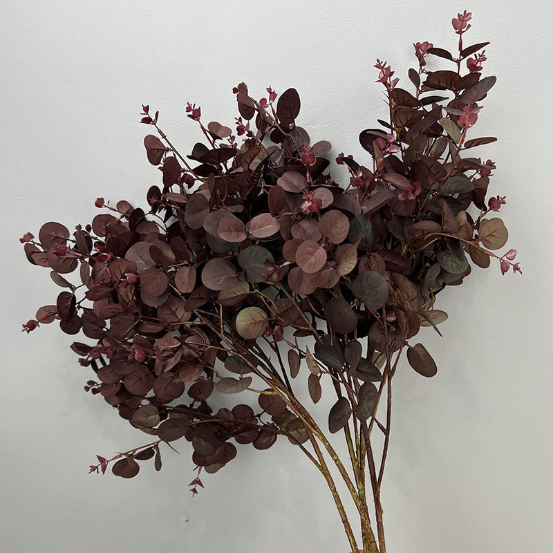 27.5 Inch Artificial Silk Eucalyptus Leaves Branches 10 Pcs Bulk Floral Arrangement