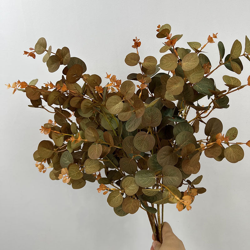 27.5 Inch Artificial Silk Eucalyptus Leaves Branches 10 Pcs Bulk Floral Arrangement