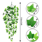 Artificial Ivy Hanging Garland Set for Hanging Basket, Bulk Wholesale, Green Vines, Durable Artificial Foliage