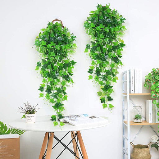 Artificial Ivy Hanging Garland Set for Hanging Basket, Bulk Wholesale, Green Vines, Durable Artificial Foliage