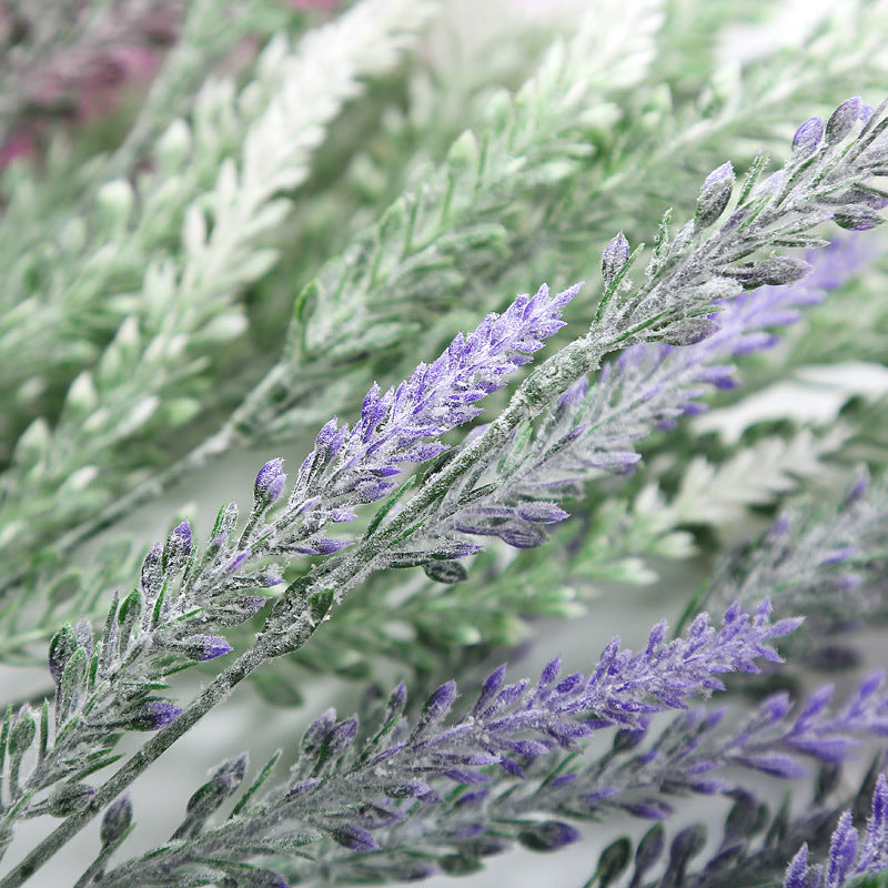5 Bundles Purple Artificial Lavender Bush Stems Bulk Wholesale